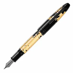 Bút Máy Montblanc 119688 Meisterstück Solitaire Gold Leaf Calligraphy Fountain Pen M Màu Đen Vàng