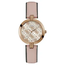 Đồng Hồ Nữ Guess Rose Gold-Tone Logo Analog Watch 35mm GW0027L2 Màu Vàng Hồng