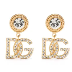 Khuyên Tai Dolce & Gabbana D&G Crystal-embellished Earrings Màu Vàng Gold