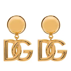 Khuyên Tai Dolce & Gabbana D&G Logo Clip-on Earrings Màu Vàng Gold