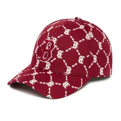 Mũ MLB Diamond Monogram Structure Ball Cap Boston Red Sox 3ACPM032N-43WIS Màu Đỏ