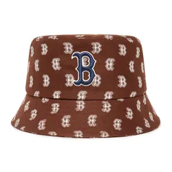 Mũ MLB Bucket Monogram Boston Red Sox 3AHTFF02N-43BRD Màu Nâu