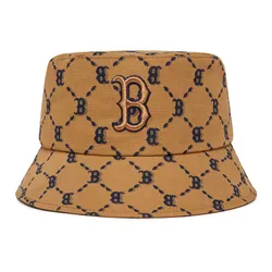 Mũ MLB Bucket Monogram Boston Red Sox 3AHTM032N-43BGD Màu Nâu Size 57