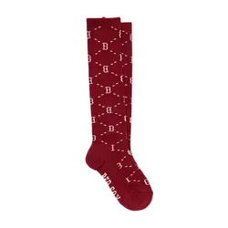 Tất MLB Cao Cổ Diamond Monogram Knee Socks Boston Red Sox 3ASOKM12N-43WIS Màu Đỏ