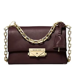 Túi Đeo Chéo Michael Kors MK Cece Extra-Small Leather Crossbody Bag 32S9G0EC0L Barolo Màu Tím Than