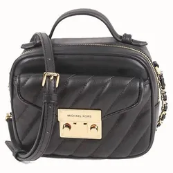 Túi Đeo Chéo Michael Kors MK Small Rose Quilted Leather 35F1GXOC5U Top Handle Crossbody Bag In Black Màu Đen