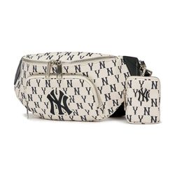 Túi Đeo Hông MLB Monogram Hip New York Yankees 3AHSM012N-50CRD Màu Đen Trắng