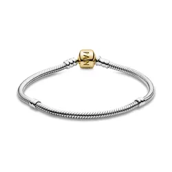 Vòng Đeo Tay Pandora Moments Snake Chain Bracelet 590702HG-Brace Màu Bạc Vàng
