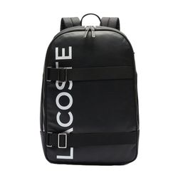 Balo Lacoste Men's L.12.12 Branded And Strap Backpack NH3117IA-279 Màu Đen Trắng