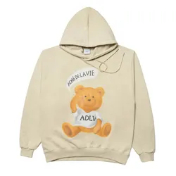 Áo Hoodie Acmé De La Vie ADLV Speech Balloon Teddy Bear Màu Be