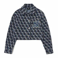 Áo Khoác MLB Monogram Jacquard New York Yankees 30FDKM0224- 50NYD Màu Xanh Navy Size S