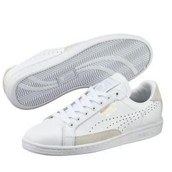 Giày Thể Thao Puma Match 74 UPC Lace Up White Stone Mens Leather Trainers 359518 10 Y12B Màu Trắng Size 44.5