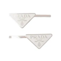 Kẹp Tóc Prada Metal Hair Clips 1IF051_2BA6_F0009 Màu Trắng