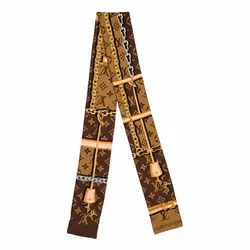 Khăn Nữ Louis Vuitton LV Confidential Bandeau Silk W Tags Màu Nâu