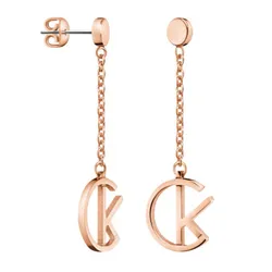 Khuyên Tai Calvin Klein CK League Drop Earrings KJ6DPE100100 Màu Vàng Hồng