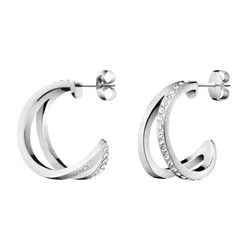 Khuyên Tai Calvin Klein CK Outline Creole Earrings KJ6VME040100 Màu Bạc