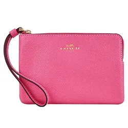 Túi Cầm Tay Coach Clutch Foil Foil Carriage Zip Màu Hồng