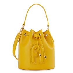 Túi Đeo Chéo Furla Bucket Bag Clio Mini Drawstring Màu Vàng