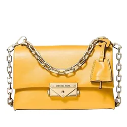 Túi Đeo Chéo Michael Kors MK Cece Leather Crossbody Bag In Yellow Màu Vàng