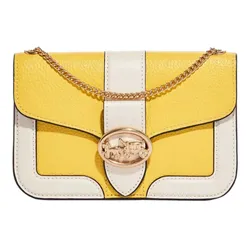 Túi Đeo Vai Coach Georgie Shoulder Bag In Colorblock Màu Vàng Trắng