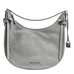 Túi Đeo Vai Michael Kors MK Cassie Hobo Crescent Leather Shoulder Handbag Pearl Grey Màu Xám