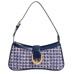 Túi Đeo Vai Nữ Charles & Keith CNK Gabine Curved Shoulder Bag Navy 20270913 Màu Xanh Navy
