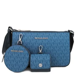 Set Túi Xách Michael Kors MK Jet Set Travel Màu Xanh Navy