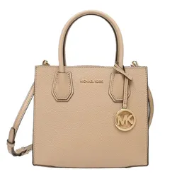 Túi Xách Michael Kors Mercer Medium Pebbled Leather Crossbody Bag Bisque 35S1GM9M2L Màu Be