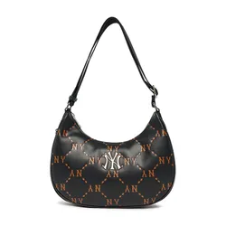 Túi Xách MLB Monogram PU Hobo New York Yankees 3ABQL012N-50BKS Màu Đen