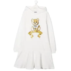 Váy Trẻ Em Moschino Dress With Toy And Logo Graphic Cloud HDV097 LDA16 Màu Trắng