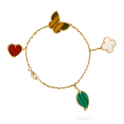 Vòng Đeo Tay Jewery Luxury Lucky Alhambra Bracelet, 4 Motifs Màu Vàng