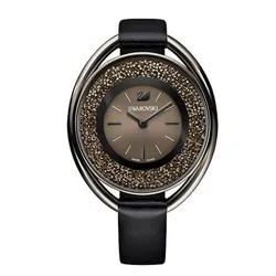 Đồng Hồ Nữ Swarovski Crystalline Oval Watch 5158517 Màu Đen