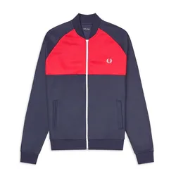 Áo Khoác Fred Perry Colour Block Track Jacket J8513 Màu Navy Phối Đỏ Size M
