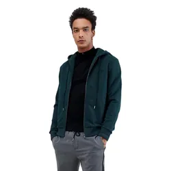 Áo Hoodie Fred Perry Hooded Zip Thru Sweat In Green J2531 G27 Màu Xanh Green Size S