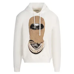 Áo Hoodie Ih Nom Uh Nit White Graphic Printed NUW22223 081 Màu Trắng Size S