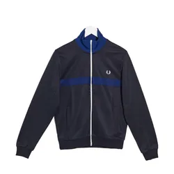 Áo Khoác Fred Perry Chest Panel Track Jacket In Navy J8536 Màu Xanh Navy Size XS