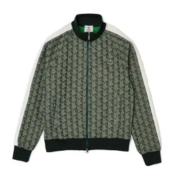 Áo Khoác Lacoste Unisex Live Monogram Patterned Jacquard Zip Jacket SH2759 7M4 Màu Xanh Lá Size L