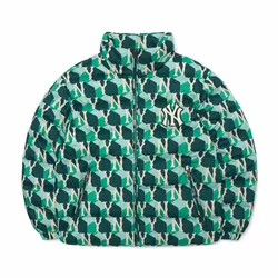 Áo Khoác Phao MLB Monogram 3ADJM0626-50GND Màu Xanh Green