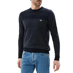 Áo Len Fred Perry Waffle Crew Neck Knit Grey K3527 Màu Xám Size S