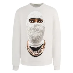 Áo Nỉ Ih Nom Uh Nit White Graphic Printed NUW22225 081 Màu Trắng Size XS