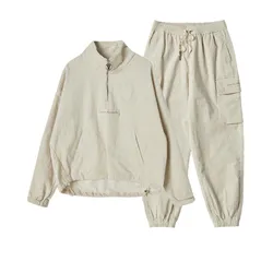 Bộ Quần Áo Nỉ LifeWork Breeze Corduroy Anorak LW224ST815, LW224SB815 Màu Kem