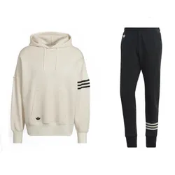 Bộ Thể Thao Adidas Hoodie Originals HM1870 & HM1861 Màu Đen Trắng