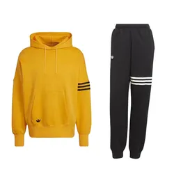 Bộ Thể Thao Adidas Hoodie Originals HM1873 & HM1765 Màu Đen Vàng