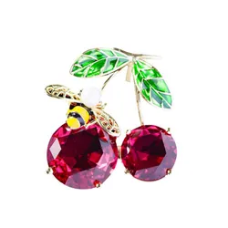 Cài Áo Meri Cherry Cao Cấp BR443 Màu Đỏ