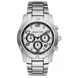 Đồng Hồ Nam Michael Kors Caine Chronograph Watch MK8472 45mm Màu Trắng Bạc