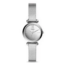 Đồng Hồ Nữ Fossil Tillie Mini Silver Mesh Stainless Steel BQ3535 26mm Màu Bạc