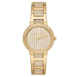 Đồng Hồ Nữ Michael Kors Gabbi Pavé Glitz Watch MK3985 33mm Màu Vàng Trắng