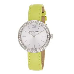 Đồng Hồ Nữ Swarovski Women's White Dial Leather Band Watch 5095643 Màu Vàng