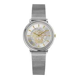 Đồng Hồ Nữ Versace Women's Watch V Circle Swiss Made Brand Watch VE8102019 Màu Bạc