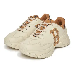 Giày Thể Thao MLB Big Ball Chunky Diamond Monogram Boston Red Sox 3ASHCDM2N-43BGD Màu Nâu Trắng Size 235